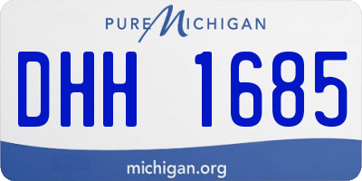 MI license plate DHH1685