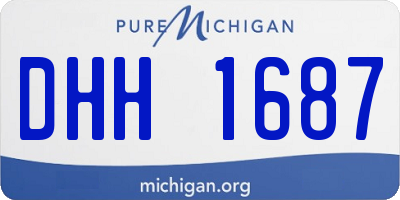 MI license plate DHH1687