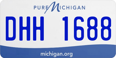 MI license plate DHH1688