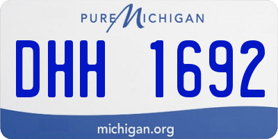 MI license plate DHH1692