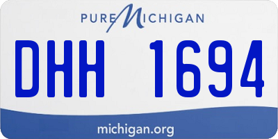 MI license plate DHH1694