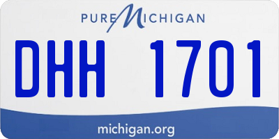 MI license plate DHH1701
