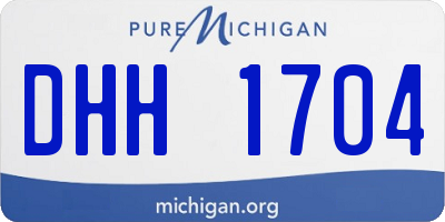 MI license plate DHH1704