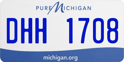 MI license plate DHH1708