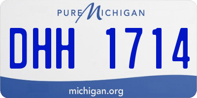 MI license plate DHH1714