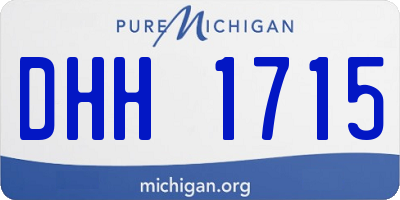 MI license plate DHH1715