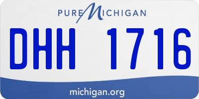 MI license plate DHH1716