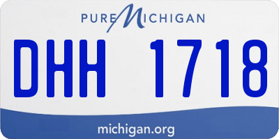 MI license plate DHH1718