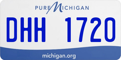 MI license plate DHH1720