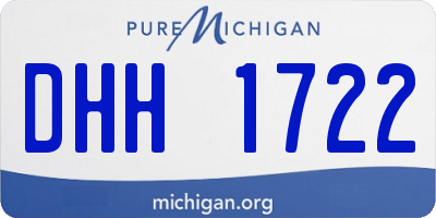 MI license plate DHH1722