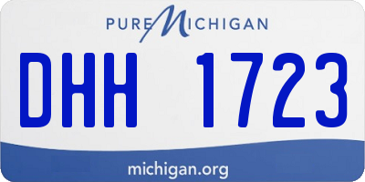 MI license plate DHH1723