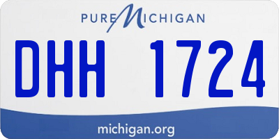 MI license plate DHH1724