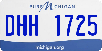 MI license plate DHH1725