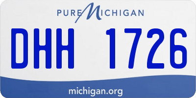 MI license plate DHH1726