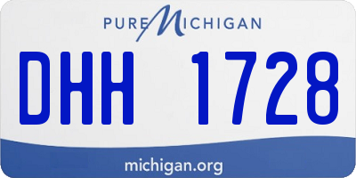 MI license plate DHH1728
