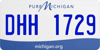 MI license plate DHH1729