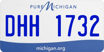 MI license plate DHH1732