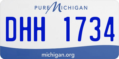 MI license plate DHH1734