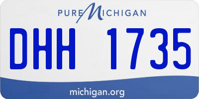 MI license plate DHH1735