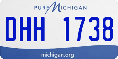 MI license plate DHH1738