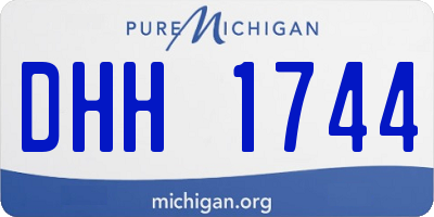 MI license plate DHH1744