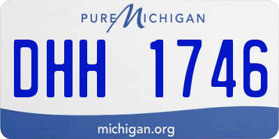 MI license plate DHH1746