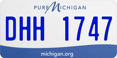 MI license plate DHH1747