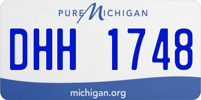 MI license plate DHH1748