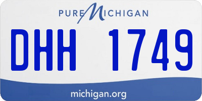 MI license plate DHH1749