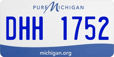 MI license plate DHH1752