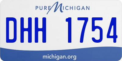 MI license plate DHH1754