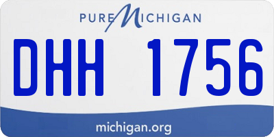 MI license plate DHH1756