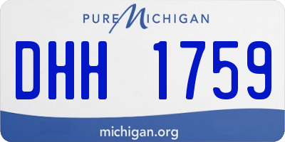 MI license plate DHH1759