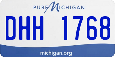 MI license plate DHH1768