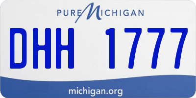MI license plate DHH1777