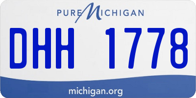 MI license plate DHH1778