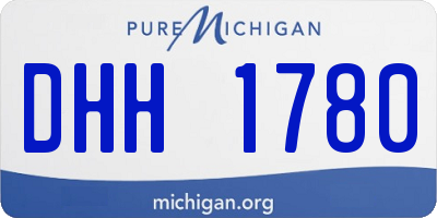 MI license plate DHH1780