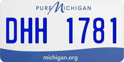 MI license plate DHH1781