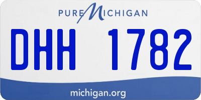 MI license plate DHH1782