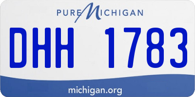 MI license plate DHH1783