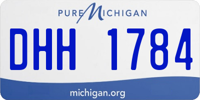 MI license plate DHH1784