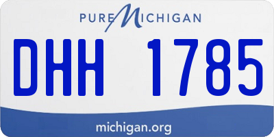 MI license plate DHH1785