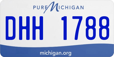 MI license plate DHH1788