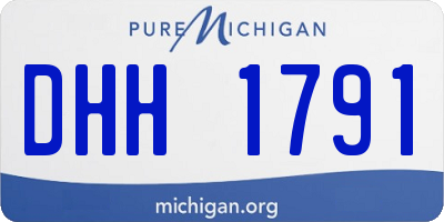 MI license plate DHH1791