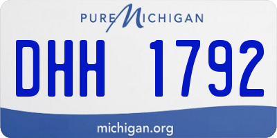 MI license plate DHH1792