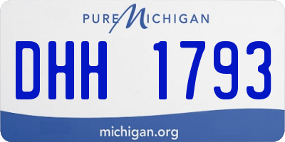 MI license plate DHH1793