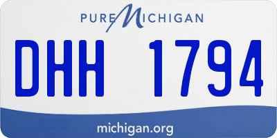 MI license plate DHH1794