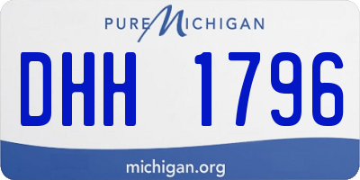 MI license plate DHH1796
