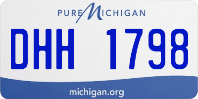 MI license plate DHH1798
