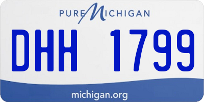 MI license plate DHH1799